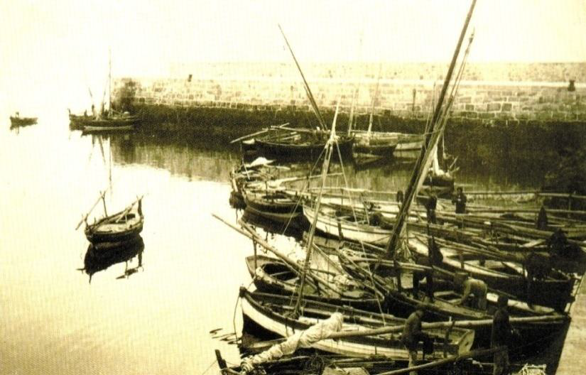 Antigo porto de Cambados. Década dos 40 do século pasado.
